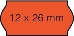 Prijsetiket 12x26mm Open-Data C6 permanent fluor rood 1500 stuks