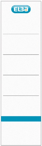 Rug-insteekkaart Elba Rado breed 54x190mm wit 10 stuks