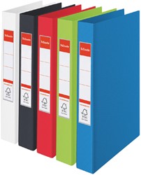 Ringband Esselte Standaard A4 25mm 30% gerecycled PP folie assorti