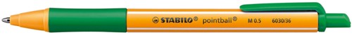 Balpen STABILO pointball 6030/36 medium groen