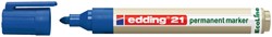 Viltstift edding 21 EcoLine rond blauw 1.5-3mm