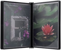 Wandelement Djois Flex-O-Frame A4 met 5 tassen zwart