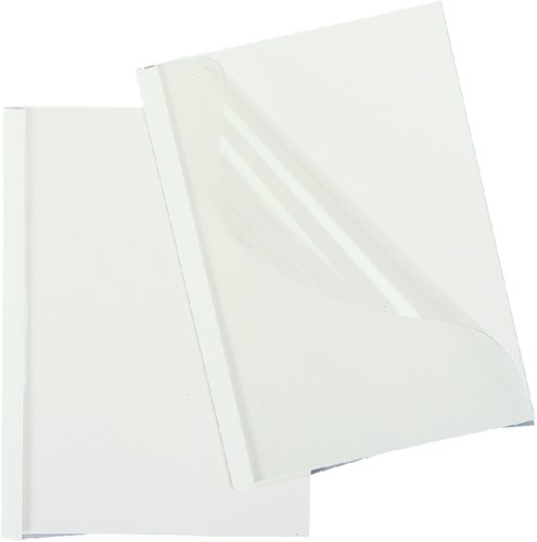 Thermische omslag GBC A4 10mm transparant/wit 100 stuks-2