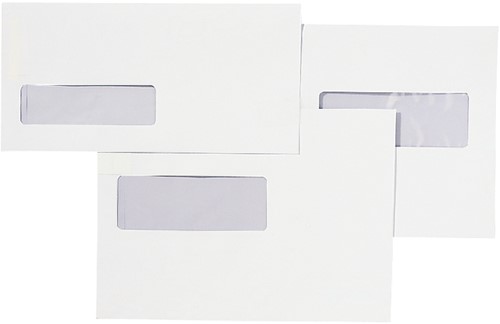 Envelop Quantore 110x220mm venster 3x10cm rechts zelfklevend 25 stuks-2