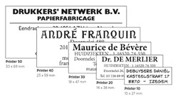 Zelfinktende tekststempels