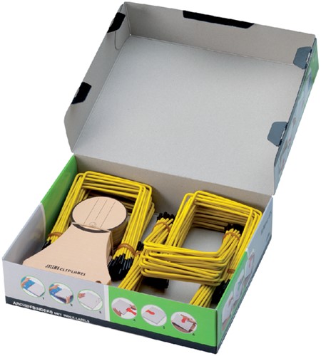 Archiefbinder JalemaClip Pli-fix geel 100 stuks-3