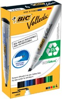 Whiteboardmarker Bic Velleda 1751 schuin large assorti set à 4 stuks-2