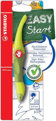 Rollerpen STABILO Easyoriginal rechtshandig limoen/groen blister