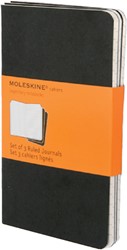 Schrift Moleskine pocket 90x140mm lijn 120blz zwart