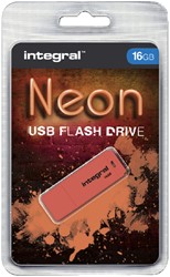 USB stick 2.0 Integral Neon USB-A 16GB oranje