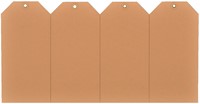 Label karton nr 7 200gr 65x130mm chamois 1000 stuks-2