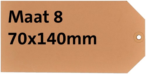 Label karton nr 8 200gr 70x140mm chamois 1000 stuks