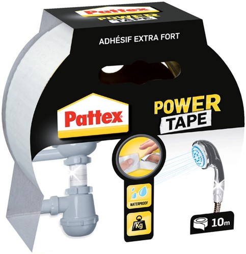 Plakband Pattex Power Tape 50mmx10m wit-2