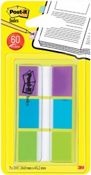 Indextabs Post-it 680 24mmx43.2mm helder assorti 60 tabs