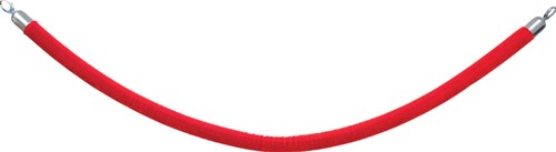 Afzetkoord Securit 150cm rood met chroome knop-3