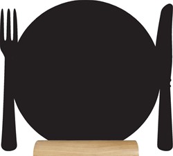 Krijtbord Securit bord 240x250x60mm houten voet