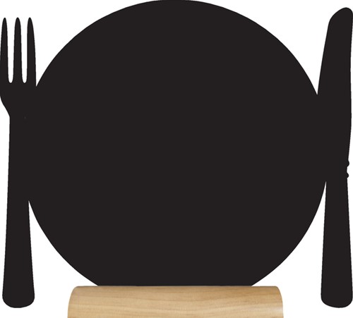 Krijtbord Securit bord 240x250x60mm houten voet