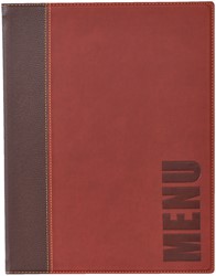 Menukaart Securit Trendy A5 1 x 2 tassen wijnrood
