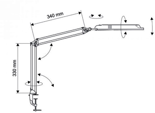 Bureaulamp MAUL Atlantic LED tafelklem zwart-2