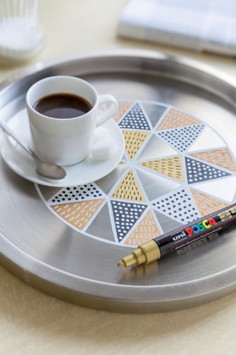 Paintmarker Uni POSCA PCF350 Brush 1-10mm donkerblauw-2