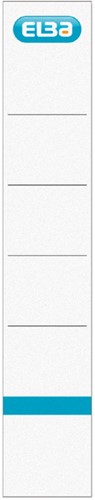 Rugetiket Elba smal 34x190mm zelfklevend wit/blauw