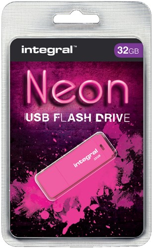 USB stick 2.0 Integral Neon USB-A 32GB roze
