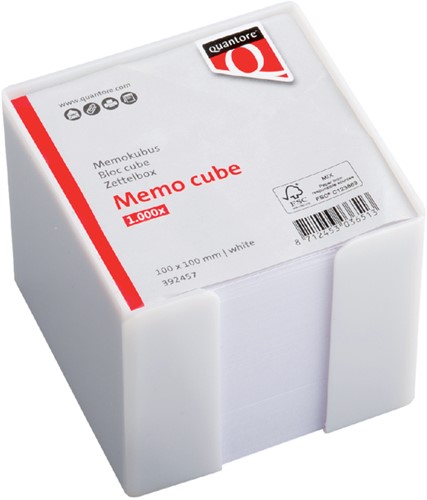 Memokubus Quantore 10x10x9cm wit met 900vel