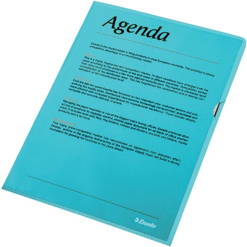 L-map Esselte standaard A4 0.11mm PP blauw