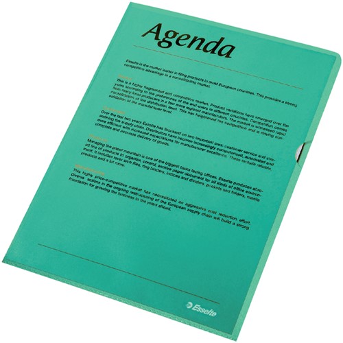 L-map Esselte standaard A4 0.11mm PP groen