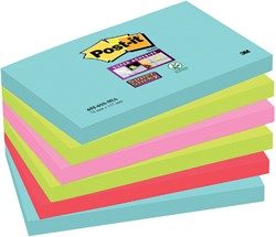 Memoblok Post-it 655 Super Sticky 76x127mm Cosmic 6 stuks