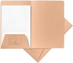 Dossiermap Djois A4 1 klep 250gr chamois