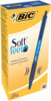 Balpen Bic soft feel grip clic medium blauw-2