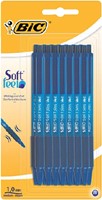 Balpen Bic soft feel clic grip blauw medium blister à 15 stuks
