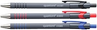 Balpen Quantore rubbergrip drukknop zwart medium-2
