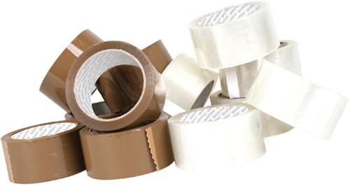 Verpakkingstape Quantore 50mmx60m PP bruin 6 rollen-2