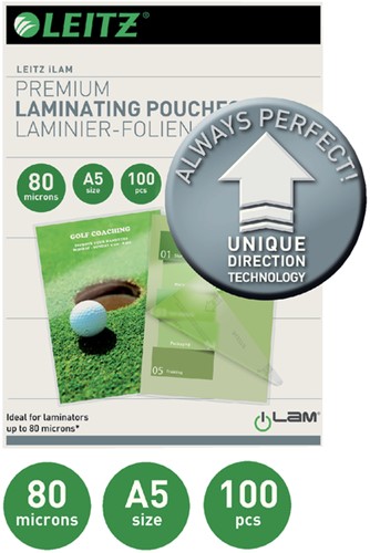 Lamineerhoes Leitz iLAM A5 2x80micron 100 stuks-2