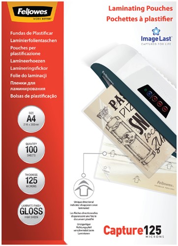 Lamineerhoes Fellowes A4 2x125micron glans 100 stuks-3
