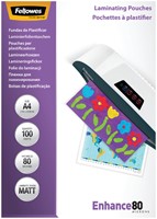 Lamineerhoes Fellowes A4 2x80micron mat 100 stuks-3