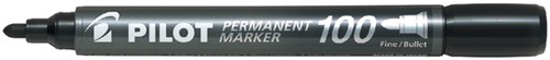 Viltstift PILOT 100 rond fijn zwart