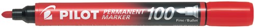 Viltstift PILOT 100 rond fijn rood