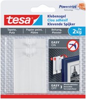 Klevende spijker tesa® behang en pleisterwerk 2kg wit 2 stuks