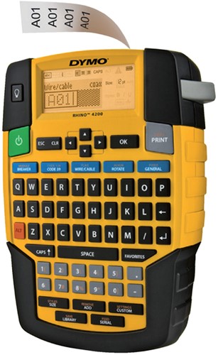 Labelprinter Dymo Rhino 4200 industrieel qwerty 19mm geel-2