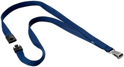 Textielkoord Durable 8127 met karabijnhaak nachtblauw 10 stuks