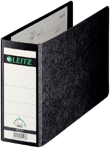 Ordner Leitz A5 77mm dwars karton zwart