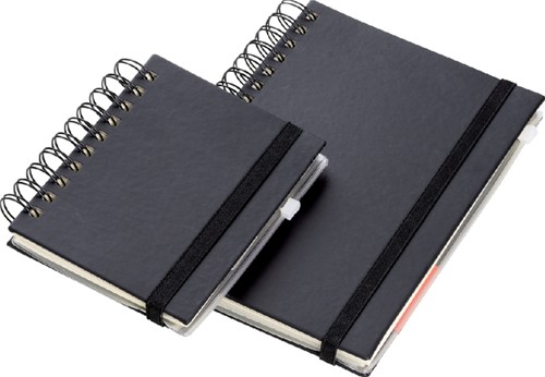 Notitieboek Quantore A5 spiraal lijn 192blz 80gr zwart-2