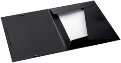 Elastomap Djois college file A4 3 klepppen PP zwart