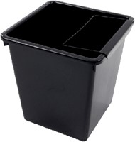 Papierbak kunststof vierkant taps 27liter zwart-3
