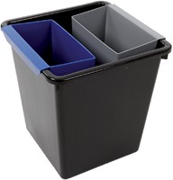 Papierbak kunststof vierkant taps 27liter zwart-3