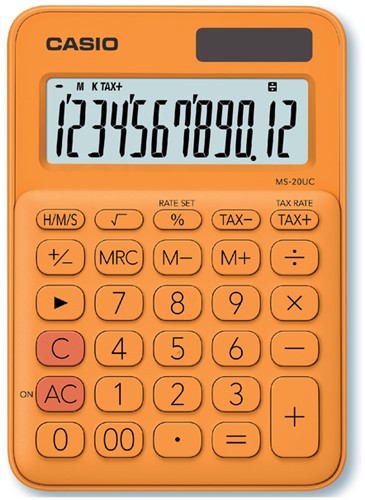 Rekenmachine Casio MS-20UC oranje