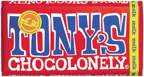 Chocolade Tony's Chocolonely melk reep 180gr